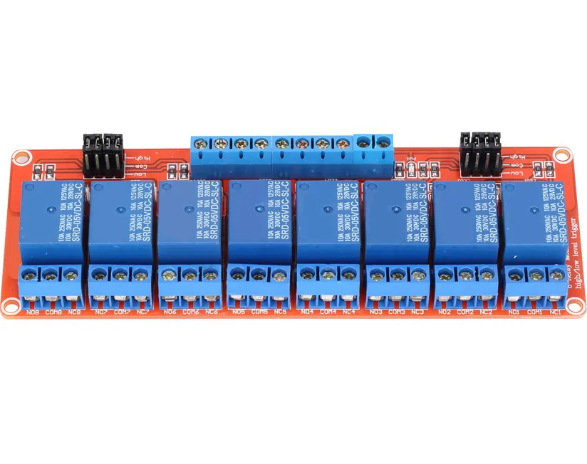 5V 8 Channel Relay Module Supportthe high and low level trigger ...